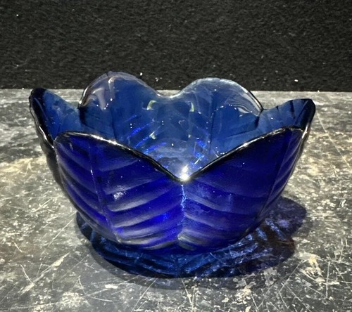 Cobalt blue glass bowl home - cobalt,