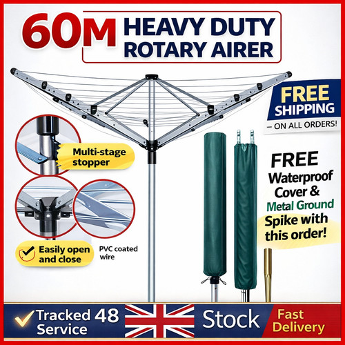 60m rotary airer arm heavy - airer, 4