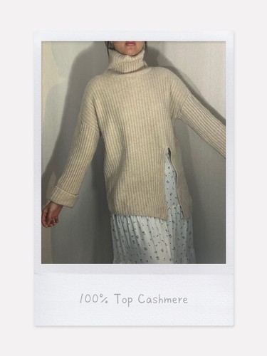 100 top cashmere ribbed knit - 100%,