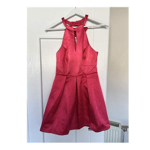 Lipsy pink satin halter - satin,