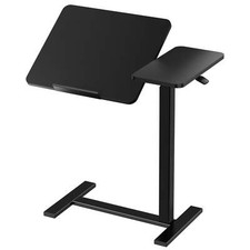 Overbed Bedside Desk Rolling Laptop Stand Tray Overbed Table w/ Wheel Adjustable