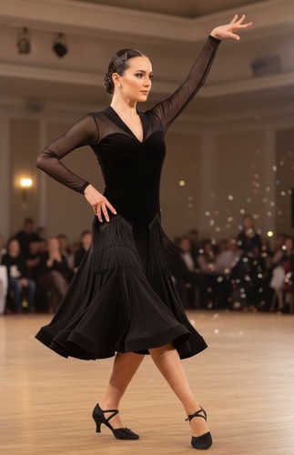 Dance sway black - black, long