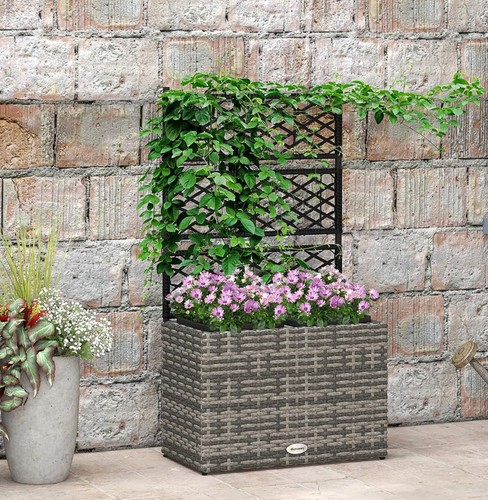 Trellis planter box - trellis, rattan
