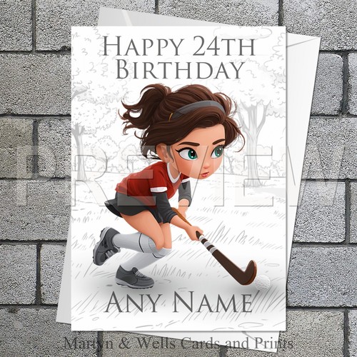 Hockey birthday card - ., 5x7