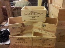 3 X GENUINE FRENCH WOODEN WINE