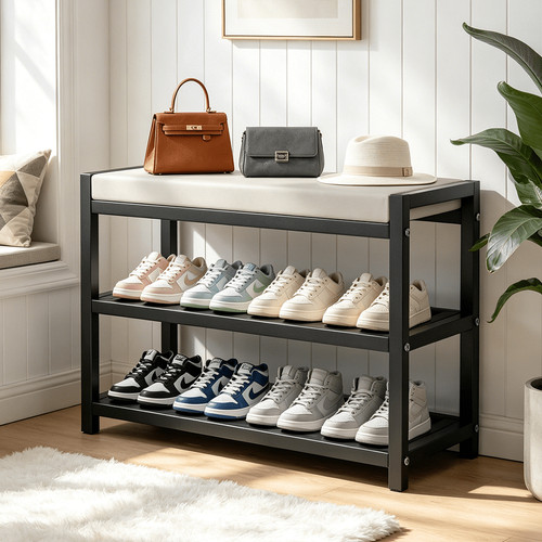 Shoe bench stool cabinet - stool,