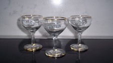 Vintage Art Deco Cocktail Glasses 3 Manhattan, Whitelady, & Side Car Original Sm
