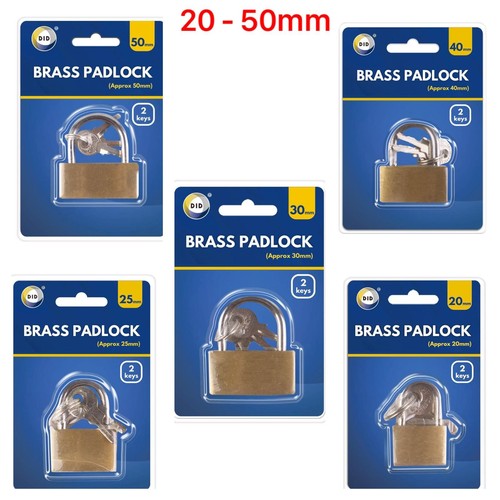 Brass padlock with - brass, keys