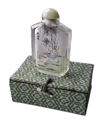 Chinese glass snuff bottle - glass,