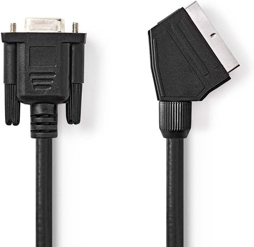 Scart vga cable - 2m, cable/lead
