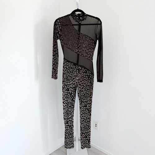 Leopard velvet burnout catsuit - velvet,