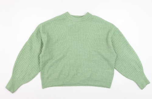 Women green ribbed - green,