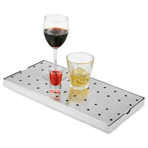 Stainless steel bar drip tray - steel,