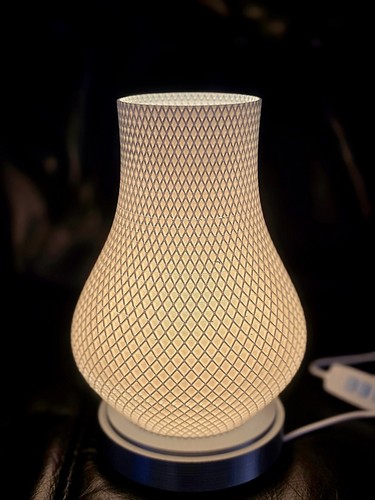 Twisted spiral printed lamp - spiral, 3d