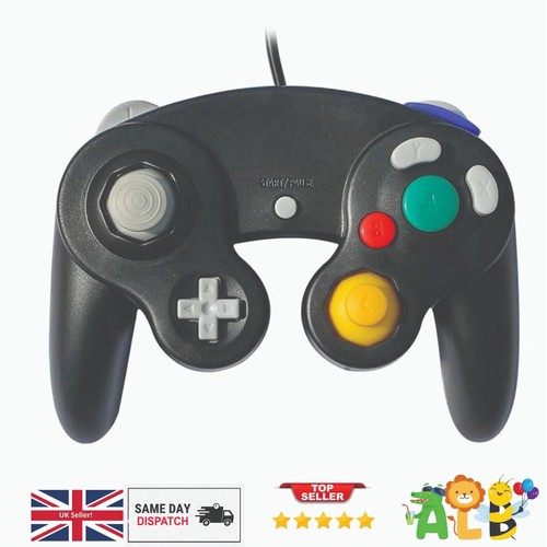 Black wired controller joypad - black,