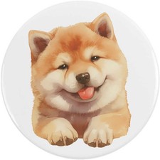 'Cute Akita Dog ' Button Pin Badges (BB053951)