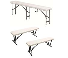 Folding Plastic Bench Seat Heavy Duty For Picnic BBQ Party Garden Camping Market