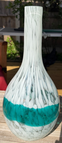 Mdina bottle glass vase - glass,