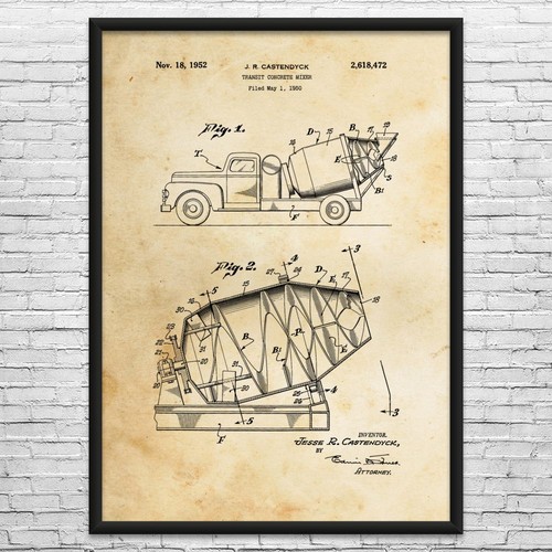 Cement mixer truck patent - cement,