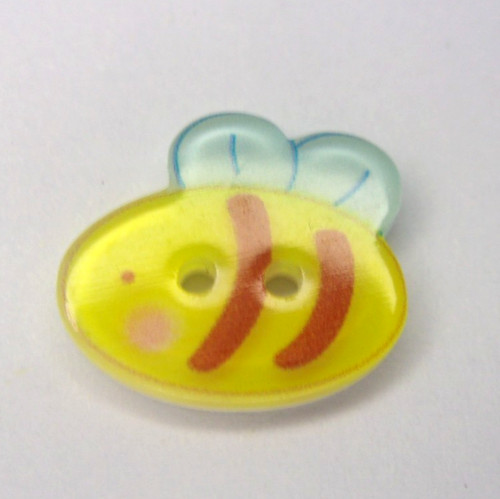 Bee shaped novelty buttons - 6,
