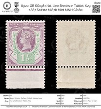 8920: GB SG198 1½d. Line