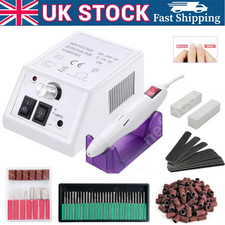 Professional Electric Nail Art File Drill Machine Manicure Pedicure False Set UK