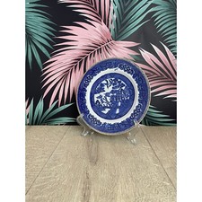 Blue and white willow pattern