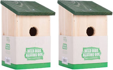 2X WOODEN WOOD NESTING NEST