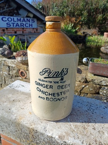 Large vintage stoneware flagon - vintage,