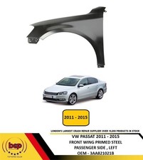 VW PASSAT B7 2011 - 2015 FRONT WING PRIMED STEEL PASSENGER SIDE LEFT NEW N/S