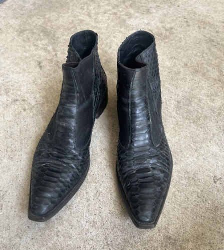 Vintage black python - vintage, pointed