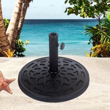 13kg Round Garden Parasol Base Decorative Resin Market Umbrella Stand Heavy Duty