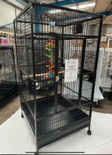Parrot-Supplies Chicago XL Macaw Parrot Cage - Black, Huge Macaw Parrot Cage.