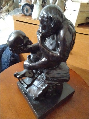 Bronze sculpture darwin - sculpture,