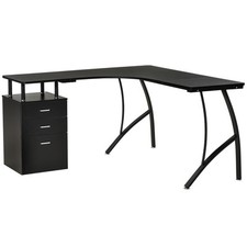 HOMCOM L-Shaped Corner PC Desk