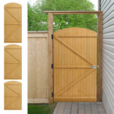 Wooden Garden Gate Arch Top Pedestrian Solid Pine Door Gate Kit Pressure-Treated