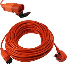 for FLYMO Lawnmowers & Trimmers Long 25M Power Cable Mains Lead Plug Connector