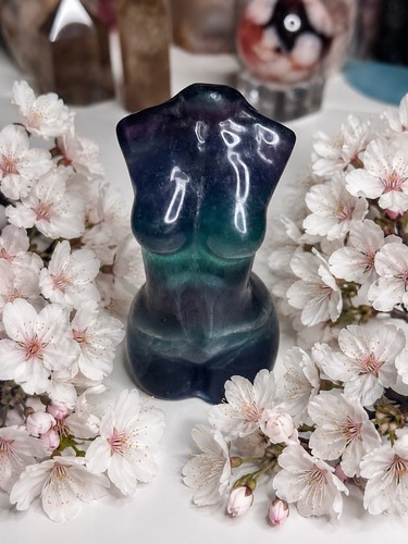 Green bottle fluorite crystal - green,