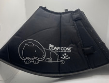 The Comfy Cone Recovery Collar by All Four Paws Soft Black Size Large 25cm