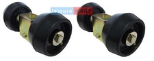 2  X Boat Trailer Single Side Roller Bracket With Castor Rollers One Pair