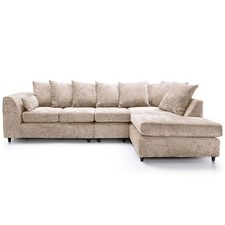 Corner Chenille L-shaped 5 Seater Sofa Modern Left right Hand Couch Foot Stool