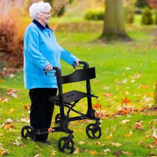 Dual braking rollator - braking, walker