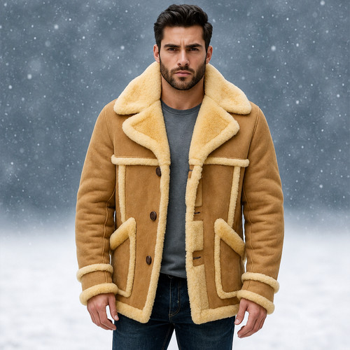 Men brown genuine - men's,