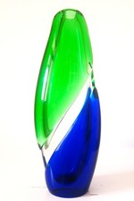 XL 29cm Design Colors Vase Ladislav Oliva Czech Art Glass Sommerso Hlava Exbor