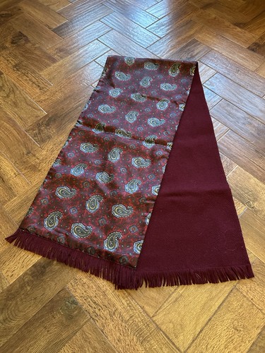Mens silk paisley burgundy - paisley,