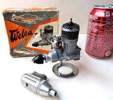 RC Vintage Model Engine Webra 3.5ccm Moteur Ancien +Echappement Made in Austria