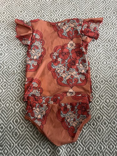 Mini rodini orange - orange, floral