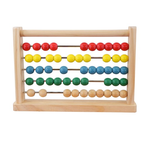Wooden abacus with beads - wooden,