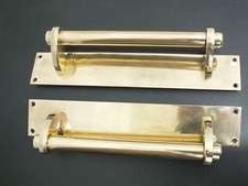 PAIR HEAVY  VINTAGE BRASS PULL