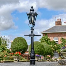 Used Ex-Display 1.5m Black 'Leighton' Miniature Lamp Post Garden Lighting